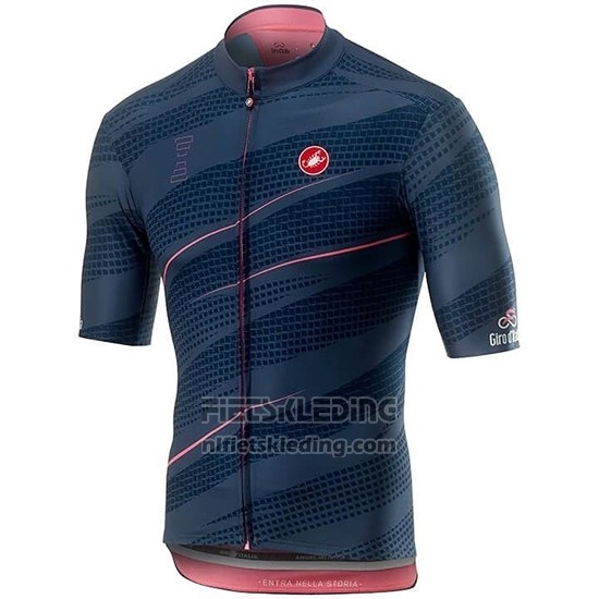 2019 Fietskleding Giro d'Italia Donker Blauw Korte Mouwen en Koersbroek